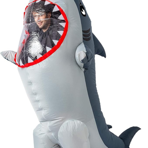 Costume gonflable en forme de requin – Costume gonflable pour adulte, animal d'Halloween, costume gonflable complet