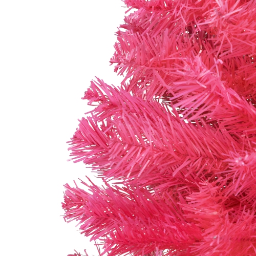 Artificial Tinsel Christmas Tree - 7' - Pink - Unlit