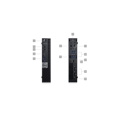 Dell OptiPlex 7070 Micro Desktop - Intel Core i5-8600T, 32GB Memory, 256GB SSD, Win 10 Pro by DELL - Refurbished condition - Image 5