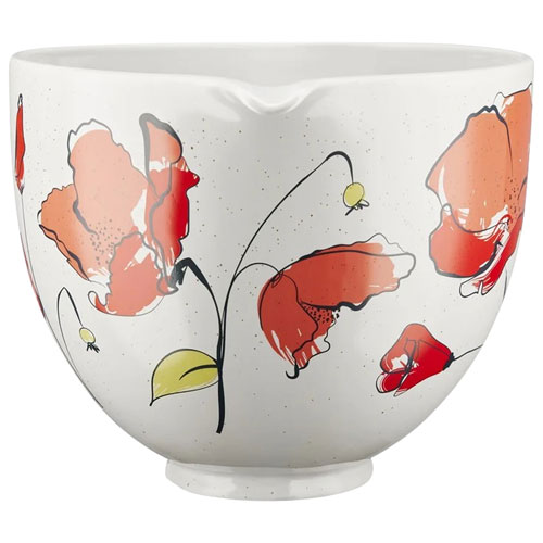 Bol en céramique de 5 pte de KitchenAid - Coquelicots