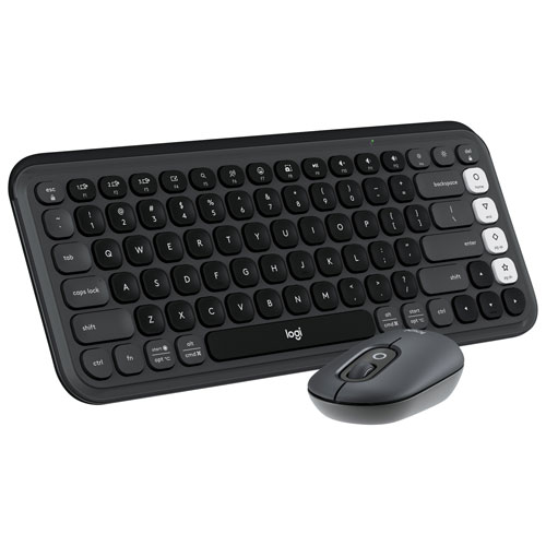 Logitech POP Bluetooth Optical Keyboard & Mouse Combo - Graphite/Off-White - English