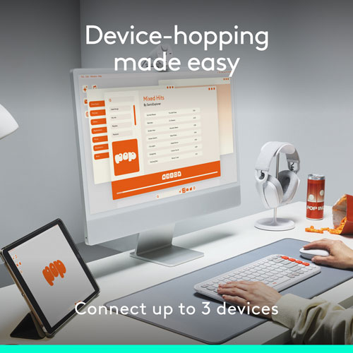 Souris optique Bluetooth POP Mouse de Logitech - Rose