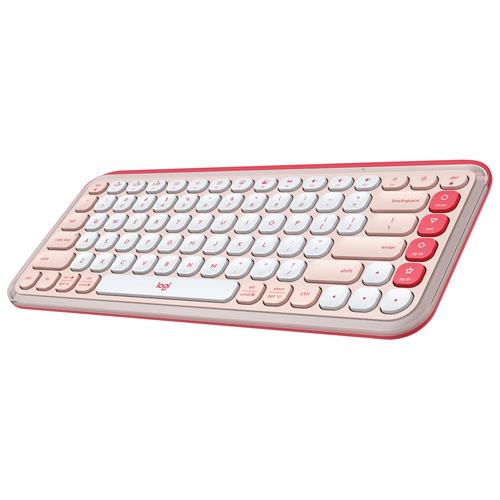 Logitech POP Icon Keys Bluetooth Keyboard - Rose/Off-White - English