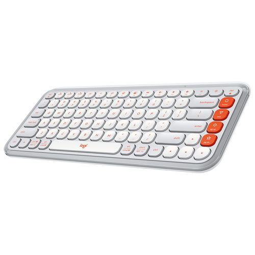 Logitech POP Icon Keys Bluetooth Keyboard - Orange/Off-White - English