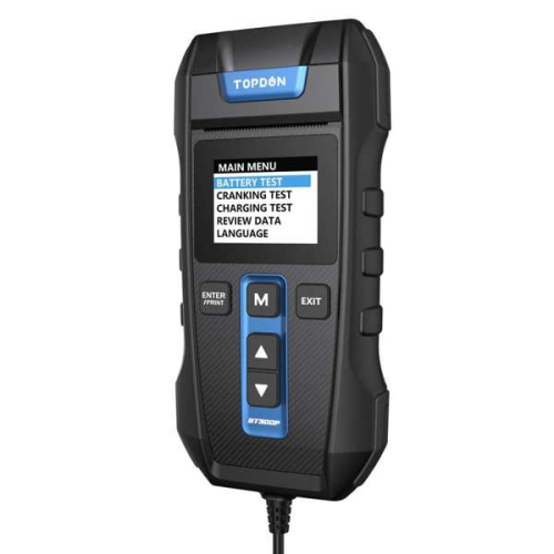 Topdon BT300P, 12V lead-acid vehicle battery tester with a Built-in Printer