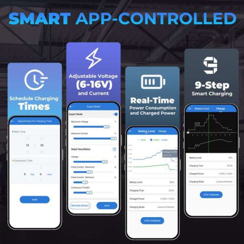 Topdon TB6000Pro 2-in-1 6A Battery Charger & Battery Tester with App