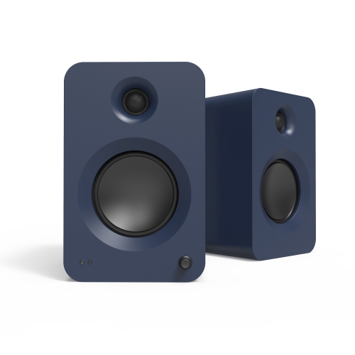 Kanto REN 200W Powered Bookshelf Speakers with HDMI ARC, USB-C, and Bluetooth 5.3 - Matte Blue, Pair