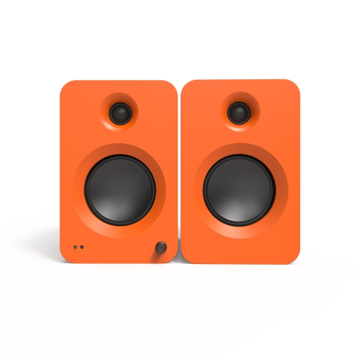 Kanto REN 200W Powered Bookshelf Speakers with HDMI ARC, USB-C, and Bluetooth 5.3 - Matte Orange, Pair