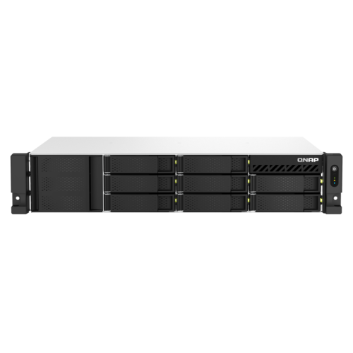 Image 1 de 7.. QNAP TS-873AeU-4G-US 8 baies haute vitesse, courte profondeur, montage sur bâti, NAS double 2,5GbE, processeur AMD Ryzen™, mémoire DDR4 4&nbsp;Go et
