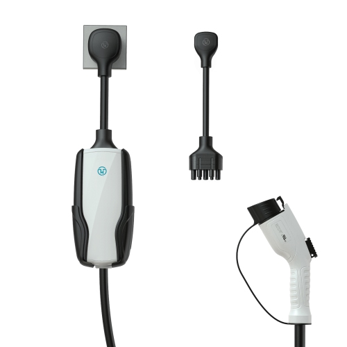 Image 1 of 7.. Open box-Pion Power Flex-AC 32A Level 2 Portable Smart Electric Vehicle Charger - White