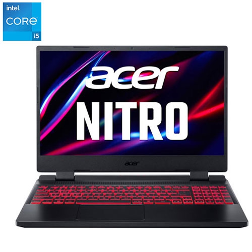 Refurbished - Acer Nitro 5 15.6" Gaming Laptop - Black (Intel Ci5-12450H/8GB RAM/512GB SSD/GeForce RTX 3050)