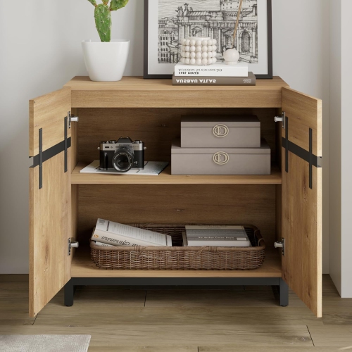 Meuble pour téléviseur moderne WAMPAT pour téléviseurs jusqu'à 40&nbsp;po, meuble pour téléviseur avec tablettes réglables pour salon, chambre à