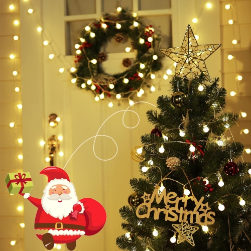 66 FT 200 LEDs Globe Ball String Lights,8 Modes with Remote,Fairy String Lights Plug in for Indoor Outdoor Party Wedding Christmas Garden, Warm White