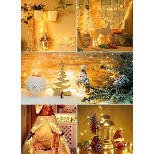 33 ft 100 LEDs USB Fairy Lights Plug in, Waterproof String Lights with Remote and Timer, 8 Modes String Lights for Indoor Party Wedding Christmas