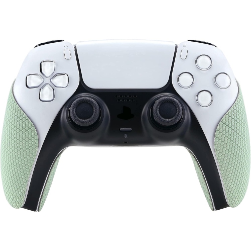 Prise de manette absorbant la sueur de PlayVital pour manette de PS5, poignées antidérapantes en caoutchouc souple pour manette de PS5, vert matcha