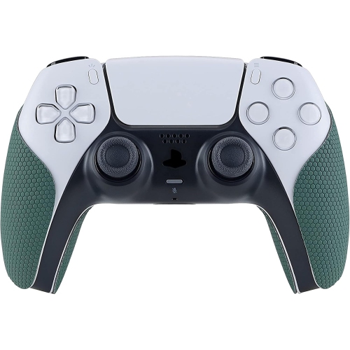 PlayVital Sweat-Absorbent Controller Grip for PS5 Controller, Anti-Skid Soft Rubber Pads Handle Grips for PS5 Controller,Pine Green