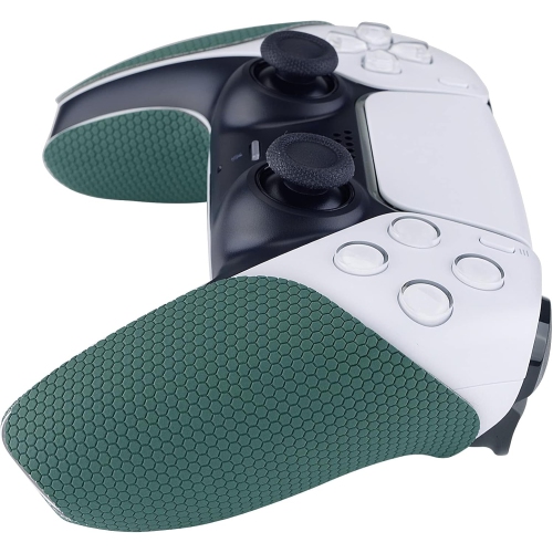 PlayVital Sweat-Absorbent Controller Grip for PS5 Controller, Anti-Skid Soft Rubber Pads Handle Grips for PS5 Controller,Pine Green