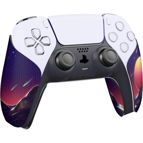 PlayVital Sweat-Absorbent Controller Grip for PS5 Controller, Anti-Skid Soft Rubber Pads Handle Grips for PS5 Controller,The Cyber Moon