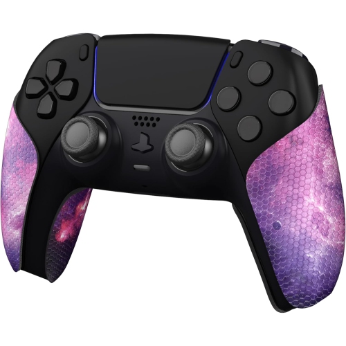 PlayVital Sweat-Absorbent Controller Grip for PS5 Controller, Anti-Skid Soft Rubber Pads Handle Grips for PS5 Controller,Nebula Galaxy