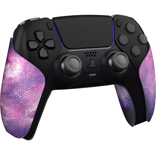 PlayVital Sweat-Absorbent Controller Grip for PS5 Controller, Anti-Skid Soft Rubber Pads Handle Grips for PS5 Controller,Nebula Galaxy