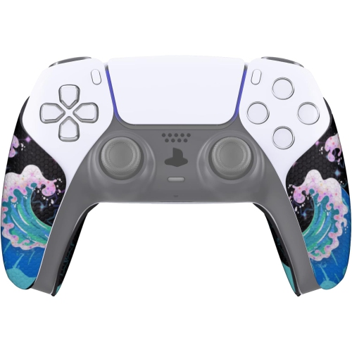 PlayVital Sweat-Absorbent Controller Grip for PS5 Controller, Anti-Skid Soft Rubber Pads Handle Grips for PS5 Controller,Shimmering Waves
