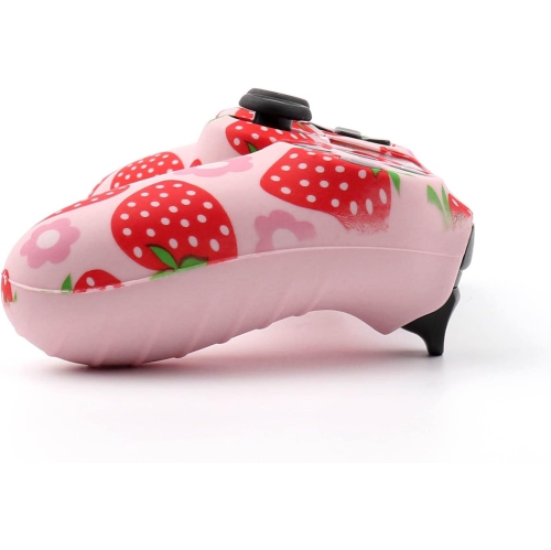 Controller Skins for PS4, Silicone Controller Cover Skin Protector Compatible /PS4 Slim/PS4 Pro Controller with 2 Cute Thumb Grips Caps,Pink