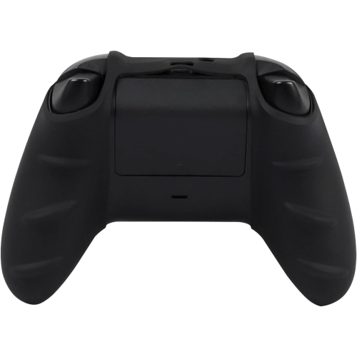 Habillages de manette pour PS4, habillage de manette en silicone compatible/manette PS4 Slim/PS4 Pro avec 2 capuchons antidérapants, noir mythe