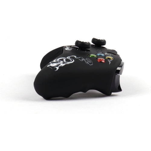 Habillages de manette pour PS4, habillage de manette en silicone compatible/manette PS4 Slim/PS4 Pro avec 2 capuchons antidérapants mignons, dragon