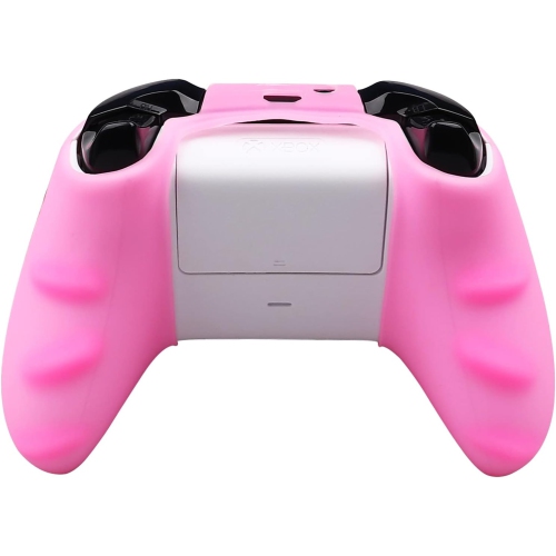 Controller Skins for PS4, Silicone Controller Cover Skin Protector Compatible /PS4 Slim/PS4 Pro Controller with 2 Cute Thumb Grips Caps,Sakura Pink