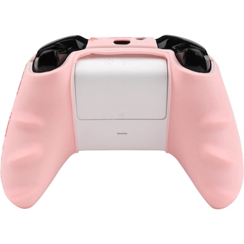 Controller Skins for PS4, Silicone Controller Cover Skin Protector Compatible /PS4 Slim/PS4 Pro Controller with 2 Cute Thumb Grips Caps,Qpink