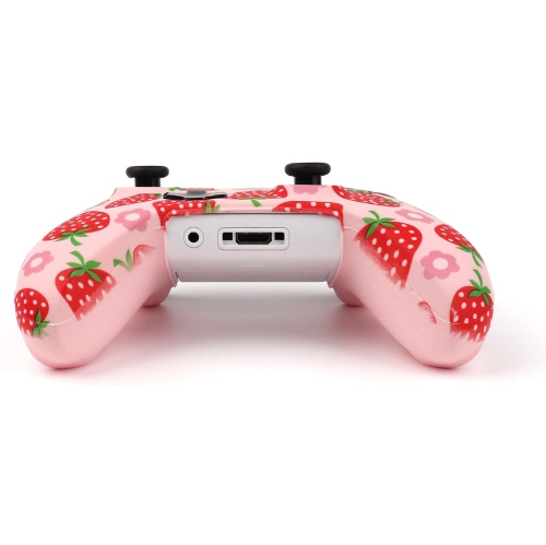 Controller Skins for PS4, Silicone Controller Cover Skin Protector Compatible /PS4 Slim/PS4 Pro Controller with 2 Cute Thumb Grips Caps,Qpink