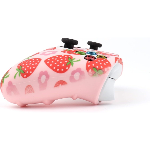 Controller Skins for PS4, Silicone Controller Cover Skin Protector Compatible /PS4 Slim/PS4 Pro Controller with 2 Cute Thumb Grips Caps,Apink