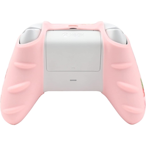Controller Skins for PS4, Silicone Controller Cover Skin Protector Compatible /PS4 Slim/PS4 Pro Controller with 2 Cute Thumb Grips Caps,Apink