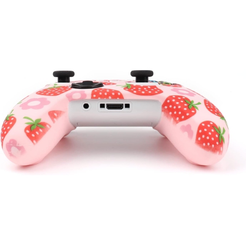 Controller Skins for PS4, Silicone Controller Cover Skin Protector Compatible /PS4 Slim/PS4 Pro Controller with 2 Cute Thumb Grips Caps,Apink
