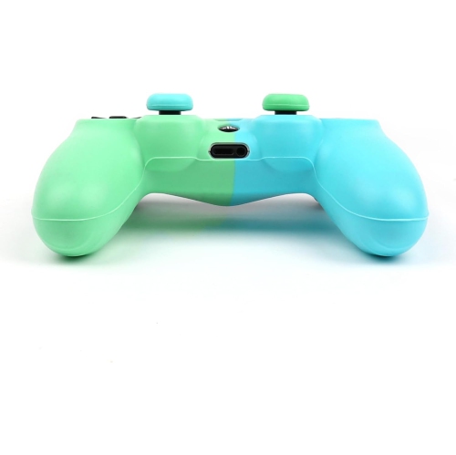 Controller Skins for PS4, Silicone Controller Cover Skin Protector Compatible /PS4 Slim/PS4 Pro Controller with 2 Cute Thumb Grips Caps,Greenb