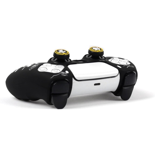 Controller Skins for PS4, Silicone Controller Cover Skin Protector Compatible /PS4 Slim/PS4 Pro Controller with 2 Cute Thumb Grips Caps,Black Myth