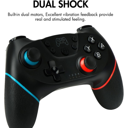 Wireless Pro Controller Switch Lite,Switch Remote Controller Gamepad Joystick, Turbo and Dual Vibration,Black