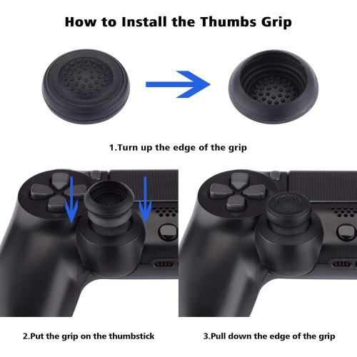 PlayVital Guardian Edition Ergonomic Soft Anti-Slip Controller Case Cover for ps4, Rubber Protector Skin with Caps for ps4 Slim/Pro Controller,Racing