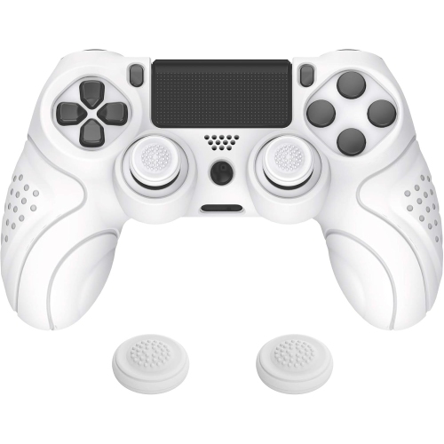 Étui souple antidérapant ergonomique pour manette PS4 Guardian Edition de PlayVital, protecteur en caoutchouc avec capuchons pour manette PS4 Slim/Pr