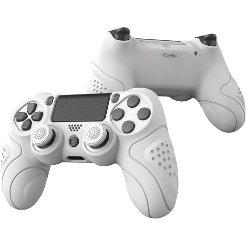 Étui souple antidérapant ergonomique pour manette PS4 Guardian Edition de PlayVital, protecteur en caoutchouc avec capuchons pour manette PS4