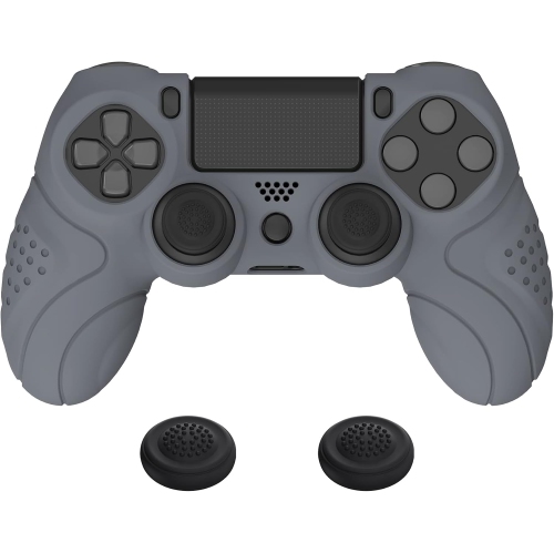 Étui souple antidérapant ergonomique pour manette PS4 Guardian Edition de PlayVital, protecteur en caoutchouc avec capuchons pour manette PS4 Slim/Pr