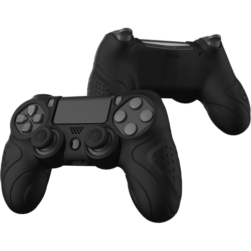 Étui souple antidérapant ergonomique pour manette PS4 Guardian Edition de PlayVital, protecteur en caoutchouc avec capuchons pour manette PS4