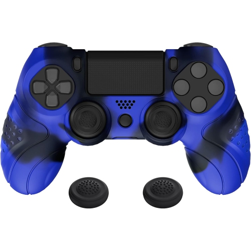 Étui souple ergonomique antidérapant pour manette PS4 Guardian Edition de PlayVital, protecteur en caoutchouc avec capuchons pour manette PS4 Slim/Pr