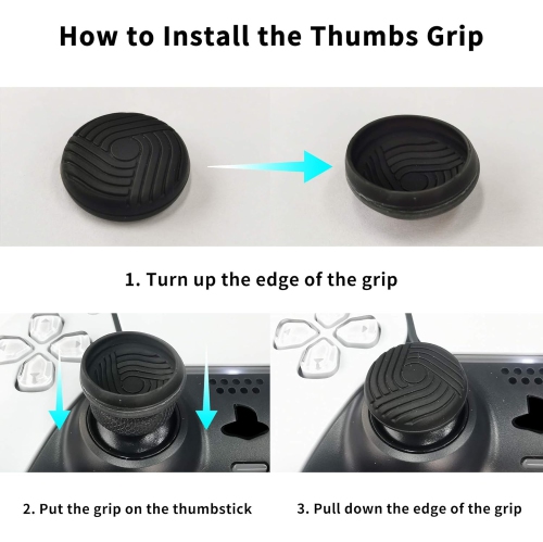 PlayVital Guardian Edition Ergonomic Soft Anti-Slip Controller Case Cover for ps4, Rubber Protector Skin with Caps for ps4 Slim/Pro