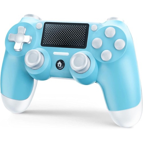 NONE  Wireless Controller for Ps4, Joystick Controller With Audio Jack, Six-Axis Motion Control, Vibration, Touchpad for Ps4/slim/pro, Blue In White