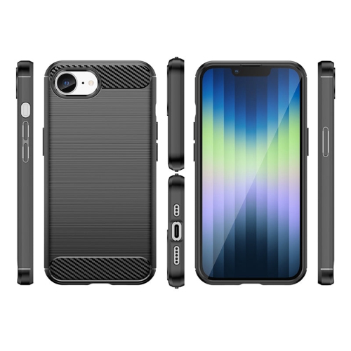 PANDACO Black Brushed Metal Case for iPhone 16e