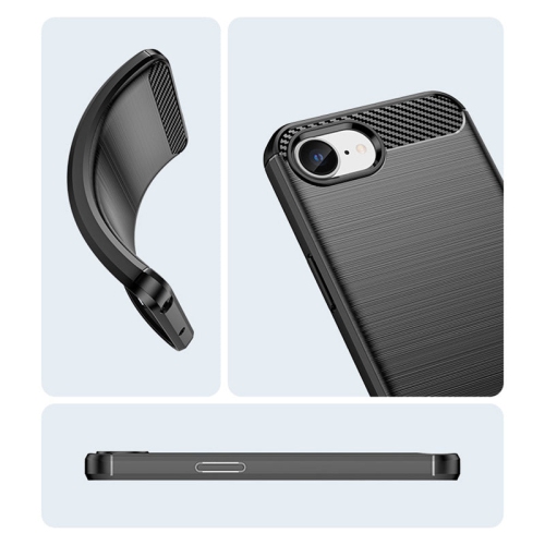 PANDACO Black Brushed Metal Case for iPhone 16e