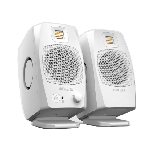 Image 2 of 4.. ADAM Audio D3V Active Desktop Monitor System - White
