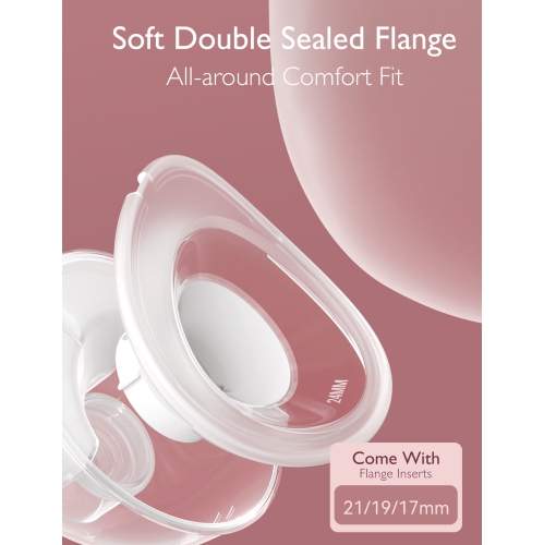 Tire-lait portable tout-en-un Momcozy M5, tire-lait électrique mains libres, bride scellée double avec 3 modes et 9 niveaux, rose