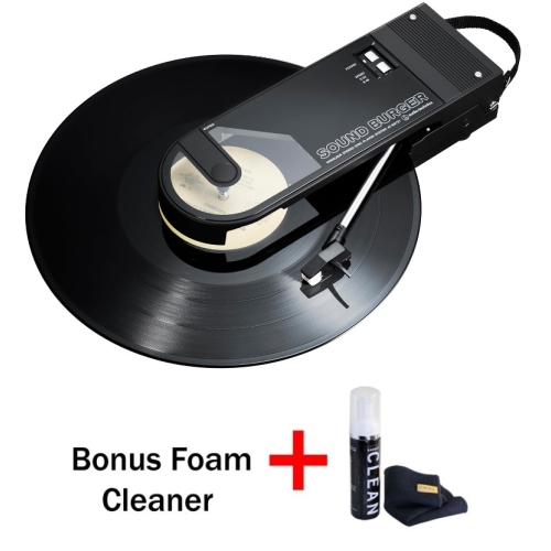 Audio-Technica AT-SB727 Sound Burger Portable Bluetooth Turntable with USB-C Charging and up to 12 Hours of Spinning (Bonus Gadget Cleaner Included)